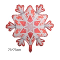 Red and white snowflake foil balloon in 73x73cm size for winter party decoration - Large Red White Snowflake (73*73cm)