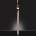 Pro makeup brush with liquid foundation drop on dual-tone bristles and dark handle - Wet Powder Mask Brush