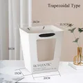 White trapezoid gift bag with clear window and Romantic text, size 30x26x21.5cm - T-Shape Letter Model (ROMANTIC) / 26x21.5x30cm