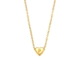 Exquis collier cœur plaqué or 18 carats avec pendentif gravé de la lettre P - Initiale Coeur P