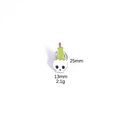 Macro shot of skull and candle enamel pin with 25mm height and 13mm width dimensions - Skull Candle