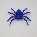 Halloween Deko Spinne in Blau mit Glitzer für gruselige Party Dekoration und Geisterhaus - Blau