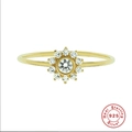 Anello a V in argento sterling 925 con opale rotondo e diamanti brillanti intorno - Stile Halo Cluster-Taglia 6