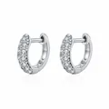 Schitterende S925 sterling zilveren moissanite creolen met officieel GRA-certificaat - 925 Sterling Zilver Moissanite