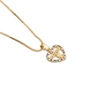 Gouden hartketting met gekleurde zirkonen en mama-belettering voor Moederdag - Gouden MAMA Letter Ketting (Grobe Ketting)
