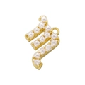 Macro shot of a gold-plated copper pendant with white pearls in a zodiac symbol shape - Gold Scorpio Pearl Pendant