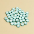 Macro de perles 10mm en pâte polymère verte avec spirales roses et blanches pour DIY - Melon Hami
