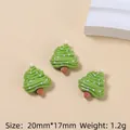 Mini ciondoli albero di Natale in resina per forcine fai da te, 20mm per 17mm - Albero di Natale