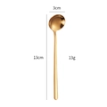 Cucchiaino da caffè dorato in acciaio inox 304 da 13cm con testa tonda da 3cm - 13cm / Oro