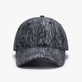 Cappellino da baseball in denim grigio nero con motivo a pioggia e sei pannelli - Regolabile / Nero