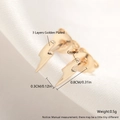 Orecchini a perno a forma di fulmine dorati in rame con finitura lucida - Mini Fulmine ED09-9