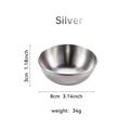 Silver stainless steel sauce dish set with 8cm diameter and 3cm height specifications - Original Small