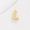Detailansicht des polierten 18K Gold Buchstaben L 3D Ballon Anhängers für DIY-Schmuck - L-Stil (5772646001908) / Nur Anhänger / Gold