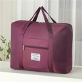 Borsa da viaggio capiente color viola scuro con ampi manici per brevi weekend - Borgogna