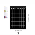 Black acrylic magnetic weekly calendar board for fridge with 6 colorful markers - TYU354 Black Small Calendar (With 6 Pens)