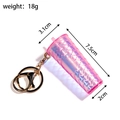 Pink keychain with fish scale texture and measurements: 7.5cm length and 18g weight - Pink Dragon Scale Cup (Gold Clasp)