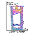 Detalle colgante de guillotina arcoíris con medidas de 3,8cm alto y 2,0cm ancho - Solo Colgante / Arco Iris (Solo Colgante)