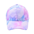 Kids star pattern tie-dye baseball cap in purple and blue shades for summer sun protection - Starry Sky Print (Kids Baseball Cap-1)