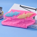 Stampo in silicone rosa a 4 cavità a forma di razzo per lecca-lecca e dolci fai-da-te - Forma di Razzo (687) / Fucsia