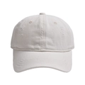 Vintage crème baseballpet met distressed details en een gewassen katoenen afwerking - Wit
