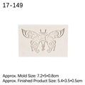 Butterfly silicone mold for fondant and resin, size 7.2x5x0.8cm, model 17-149 - No.1 (Butterfly) / Gray