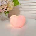 Pink heart-shaped night light with soft glow, perfect as creative gift and home decor - Little Heart Pink