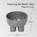 Modern dark grey elephant leg pet bowl with stable triple base and dopamine design - 450ml/Elephant Leg Style / Gray