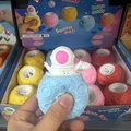 Squeeze space astronaut decompression toy in blue crater ball with 12 pcs display box - Astronaut Squeeze Toy