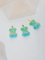 Pendentifs ours dégradé vert avec nœuds dorés pour la création de bijoux DIY - Dégradé Vert