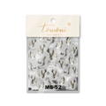 Autocollant nail art grues chinoises Tomoni avec emballage en carton blanc élégant - Style Grue et Nuages (MS52)