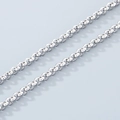 Polished silver 304 stainless steel pearl link chain for DIY jewelry making - 4mm Polished Steel Color