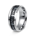 Edelstahl Herrenring mit schwarzem Emaille-Inlay und silbernem Spinnenmuster im Gothic-Stil - US 7 / Schwarz mit silbernem Zahnrad