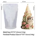Molde de silicona de gato y casa de flores para velas aromáticas y artesanía de resina - GJ-199/Molde Casa de Flores Gato