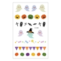 Adesivi tatuaggi temporanei di Halloween con fantasmi e zucche per feste di bambini - Mix di Zucche Fantasma Colorate (EC-809)