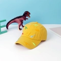Yellow kids baseball cap with colorful dinosaur embroidery on a soft cotton fabric - 48-52cm (1-6 Years) / Dinosaur Style - Yellow