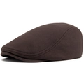 Béret classique marron foncé en coton texturé avec ajustement élastique parfait - Café (Élastique)