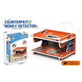 DIY Counterfeit Money Detector STEAM kit assembly toy model in orange and blue for kids - Money Detector