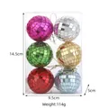 Set of 6 colorful disco mirror balls in red, pink, gold, green, silver and blue for party - 5cm Six-color Disco Balls 6pcs/box