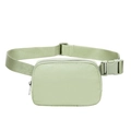 Adjustable nylon running waist bag in light green finish with waterproof fabric - 20.5*14*5cm / Mist Green