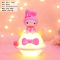 Lampada notturna a globo luminoso con coniglio rosa per decorazione cameretta - Stile Lampada Pianeta My Melody (985-13) / A manovella / Rosa chiaro