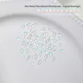 Cristales aurora para uñas con formas geométricas variadas paquete de 100 unidades - Aprox. 100 Piezas / Burbuja de Sal Marina
