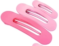 Juego de tres pinzas para el cabello tipo pico de pato rosa mate en varios tamaños - Juego de 3 / Rosa Degradado