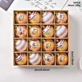 Set di 16 palline di Natale da 6 cm rosa e oro in una scatola decorativa artigianale - Oro rosa