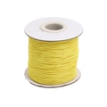 Bright yellow 0.5mm waxed cord roll for DIY jewelry making and bracelet weaving - 0.5mm/10 Meters / Yellow