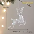 Iridescent acrylic flying reindeer Christmas ornament 15cm height for tree hanging decoration - Flying Reindeer