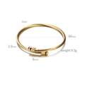 Bracciale a fune in acciaio inossidabile dorato, diametro 60 mm e larghezza 2,9 mm - Oro