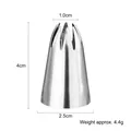 25mm stainless steel cream nozzle with star tip for cake decorating, 4.4g weight - Pink Unicorn