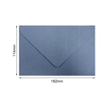 Light blue cross-textured linen envelope in 162x114mm size for vintage invitations - Long Flap Style / Blue