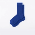 Klassische gerippte Baumwollsocken in leuchtendem Königsblau für Herren und Damen - Himmelblau