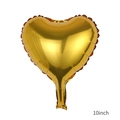 10-inch shiny metallic gold heart-shaped foil balloon for festive party decorations - 10 Inch Heart Gold